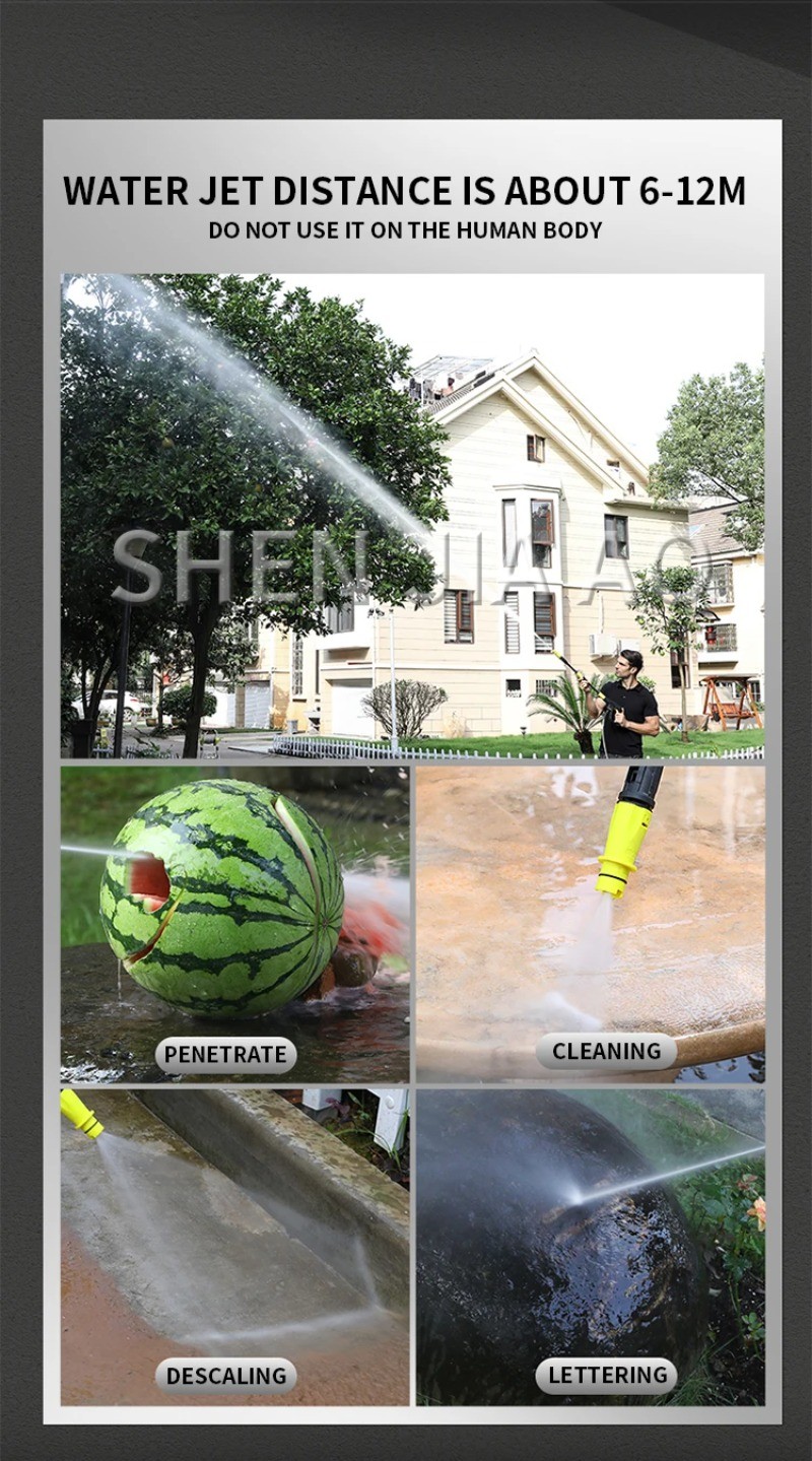 S2 Waterproof High-Pressure Car Wash Machine 220V Induction Motor Water Pump