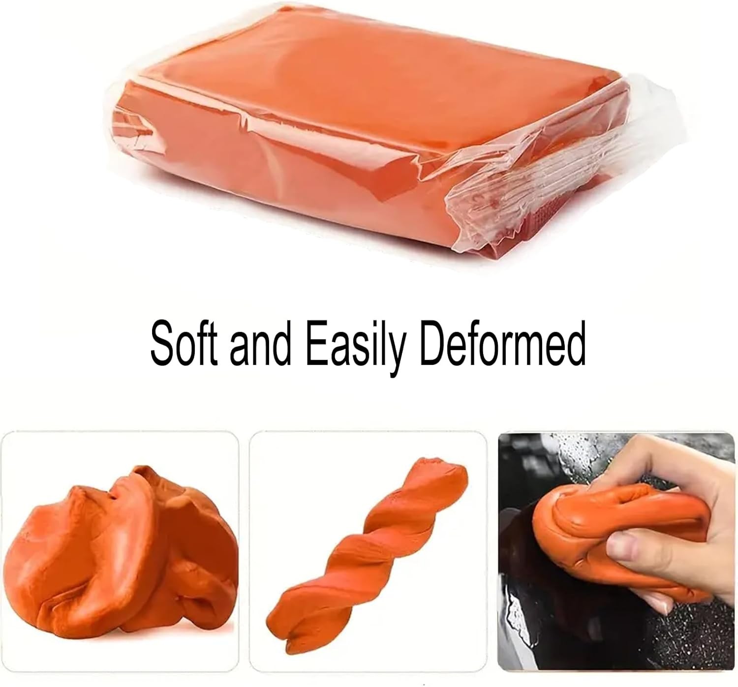 4 Pack 100g Car Clay Bar Premium Grade, Orange Auto Orange-Premium Grade