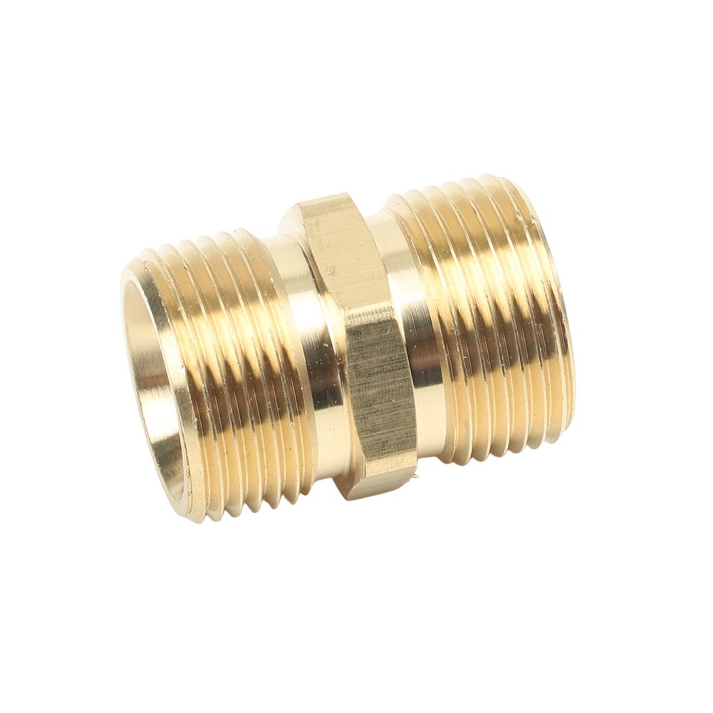 Double Nipple M22x1.5 Male Hose Connector Coupling For High Pressure Cleaner ~