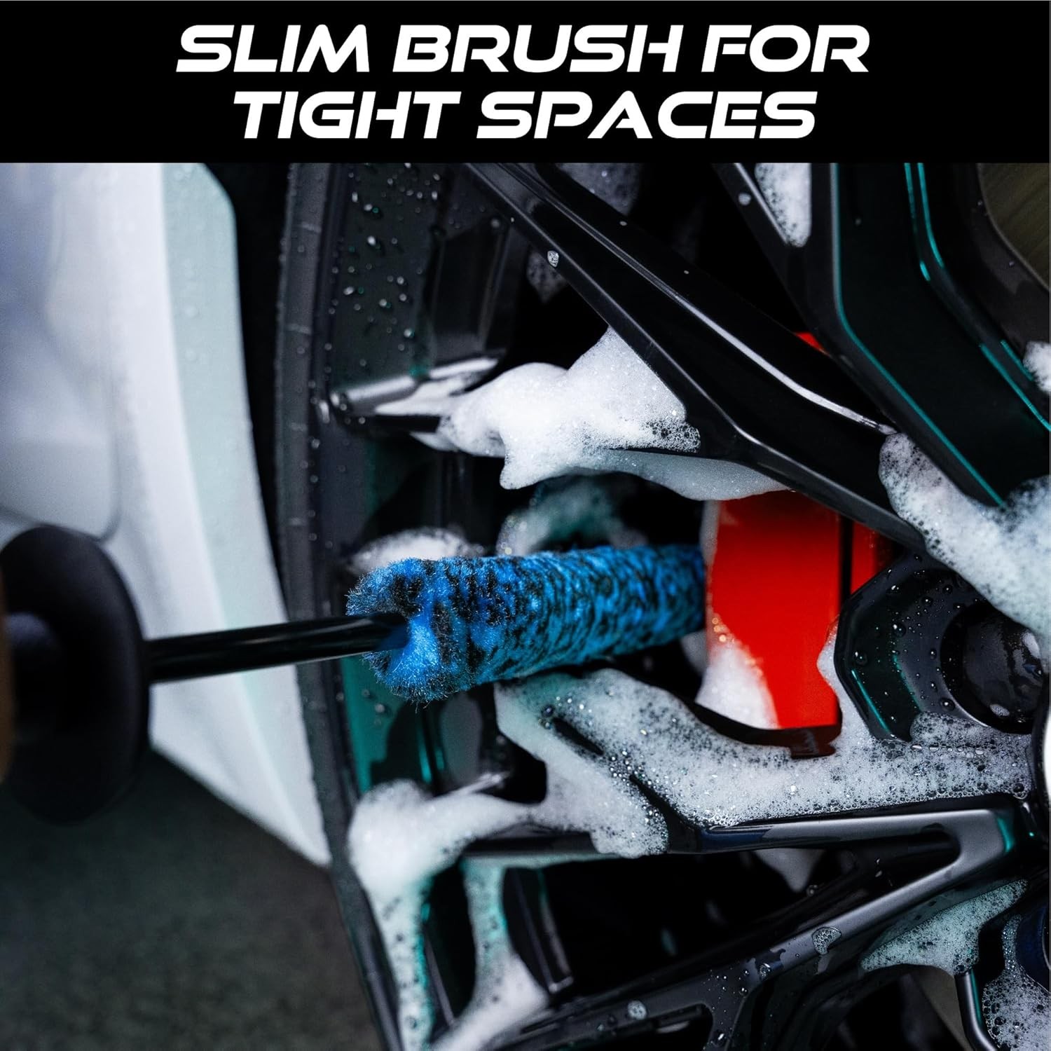 VIKING Wheel Barrel Brush Set, Cleaning for Wheels and Car Teal