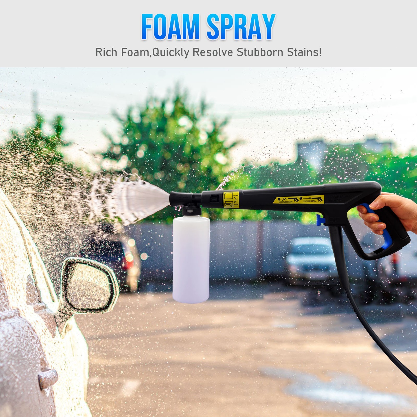 Pressure Washer 4200PSI 2.5GPM, Steel Lance, Total Stop System, for Car Wash