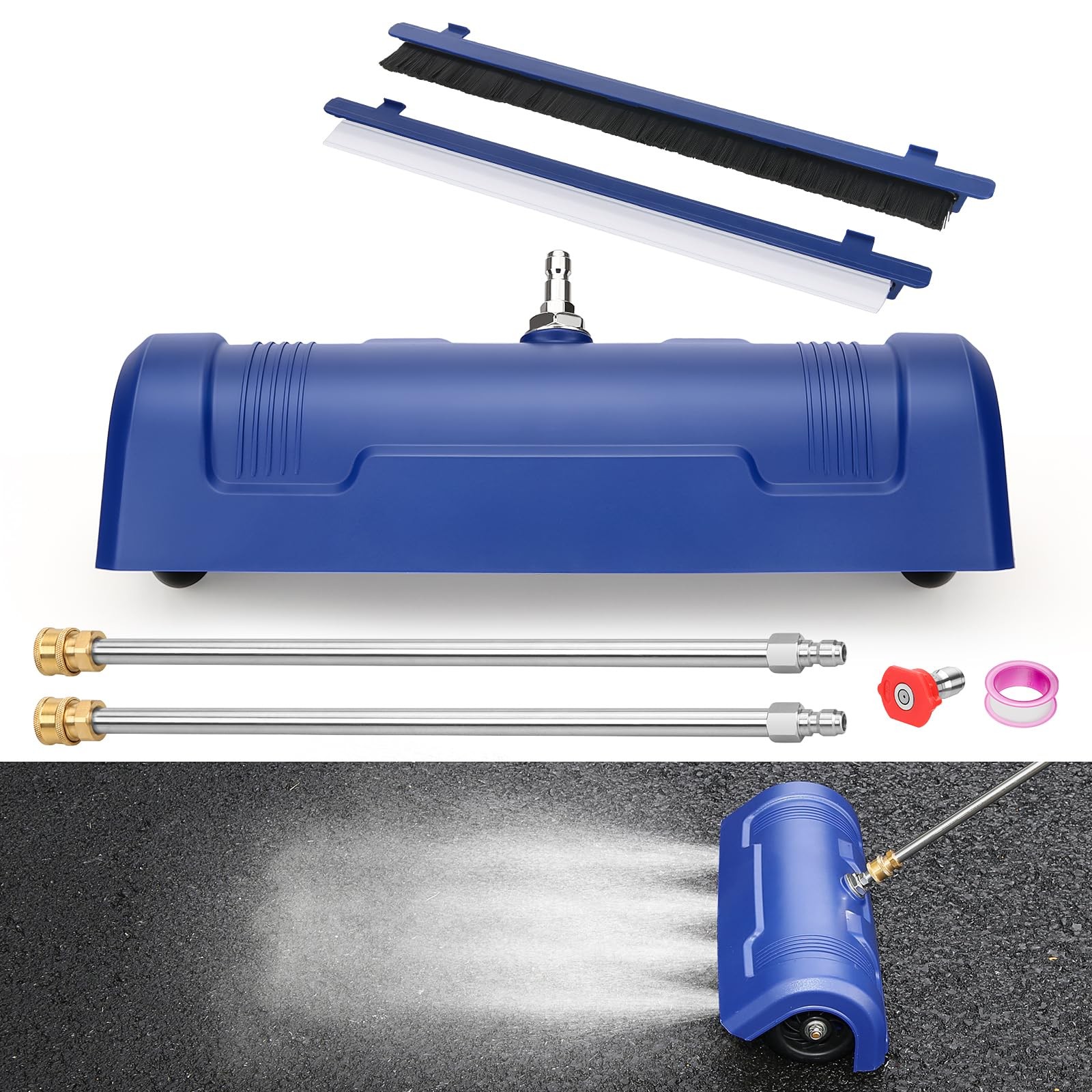 15″ Pressure Washer Surface Cleaner – Stainless Steel Surface Cleaner for Pre…
