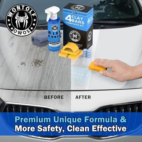 Wontolf Clay Bar Kit, Complete Clay Bars Auto Detailing Clay Luber Lubricant Car