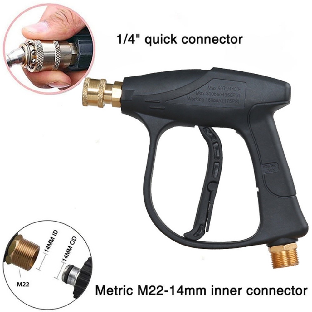 3000PSI High Pressure Power Washer Spray Gun Wand Lance Nozzle Tips Kit M22-14