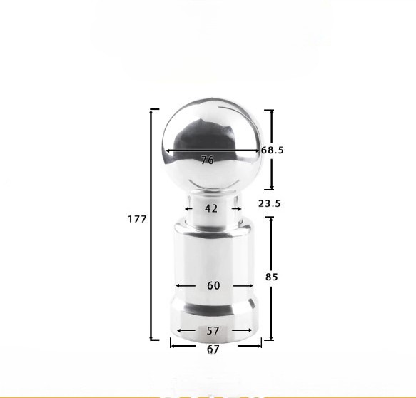 1/2″ 3/4″1″ 2″ Rotating Tank Washing Nozzle CIP Rotary Spray Ball Cleaning Head