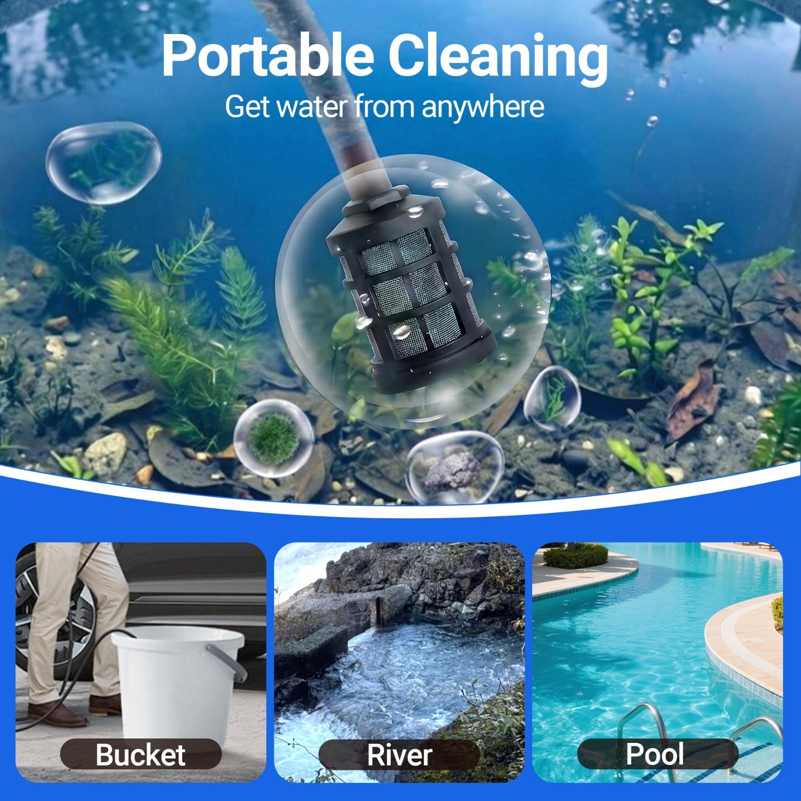 Cordless Power Washer with Brushless Motor, 6-in-1 Nozzle, Portable Handheld Cle