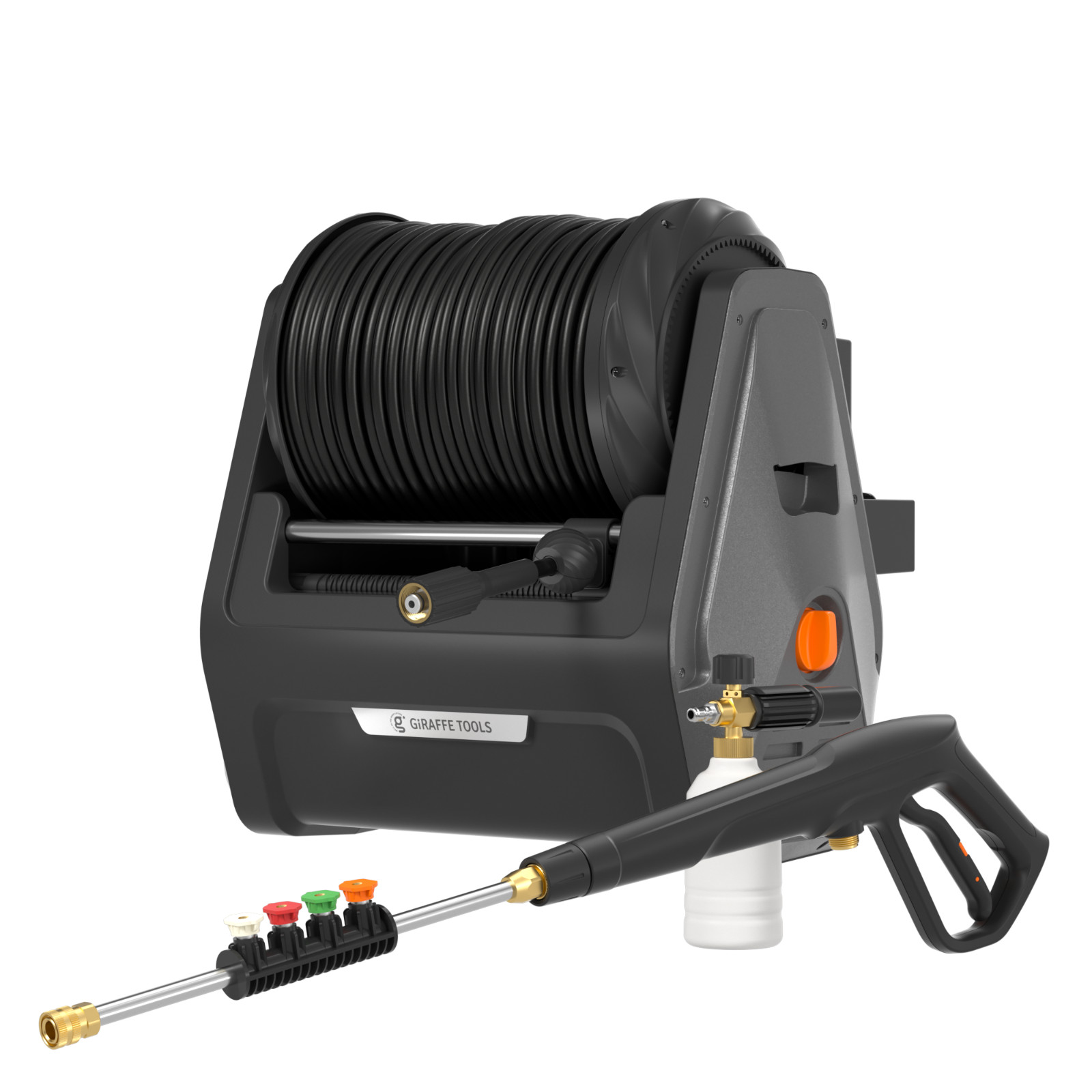Giraffe Tools Retractable Electric Pressure Washer Plus, Max 2900 PSI 2.2 GPM