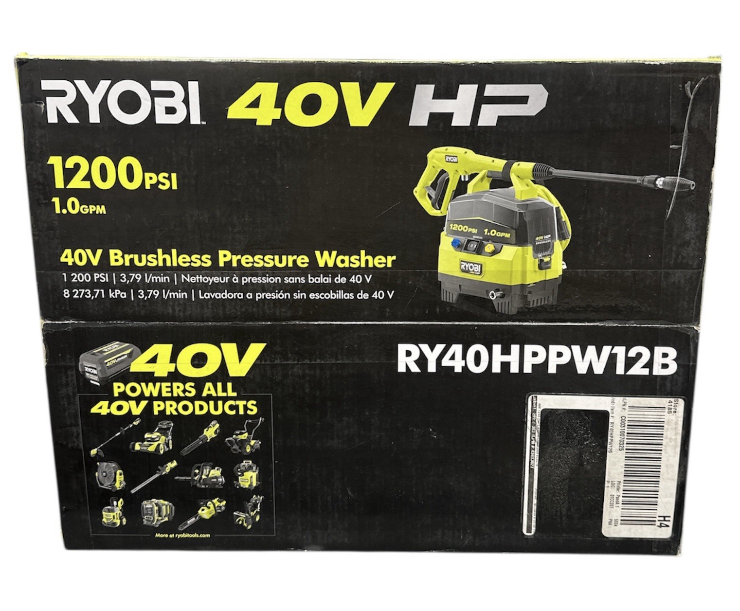 New Ryobi RY40HPPW12B 40V Brushless Pressure Washer Tool Only