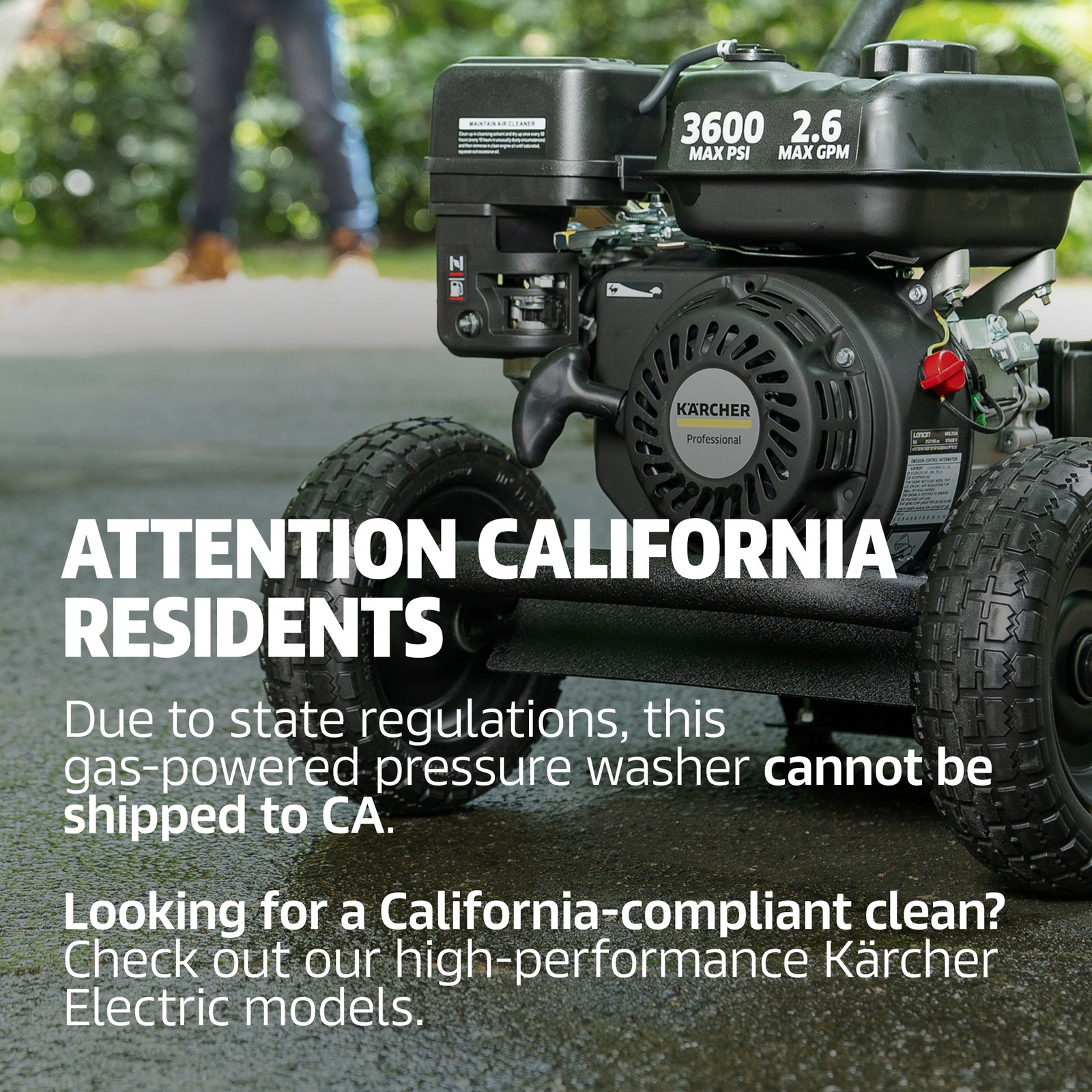 Kärcher G 3600 P Gas Pressure Washer, 3600 PSI, 2.6 GPM – NEW
