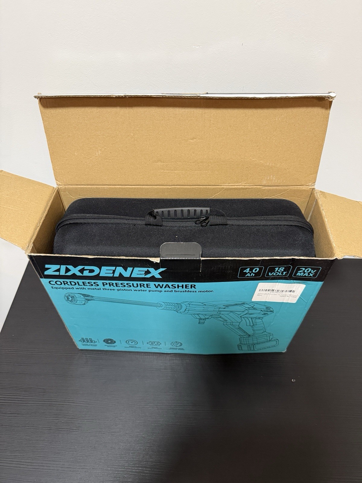 ZIXDENEX Cordless Pressure Washer 20V 4.0Ah Portable Power Cleaner Kit Open Box