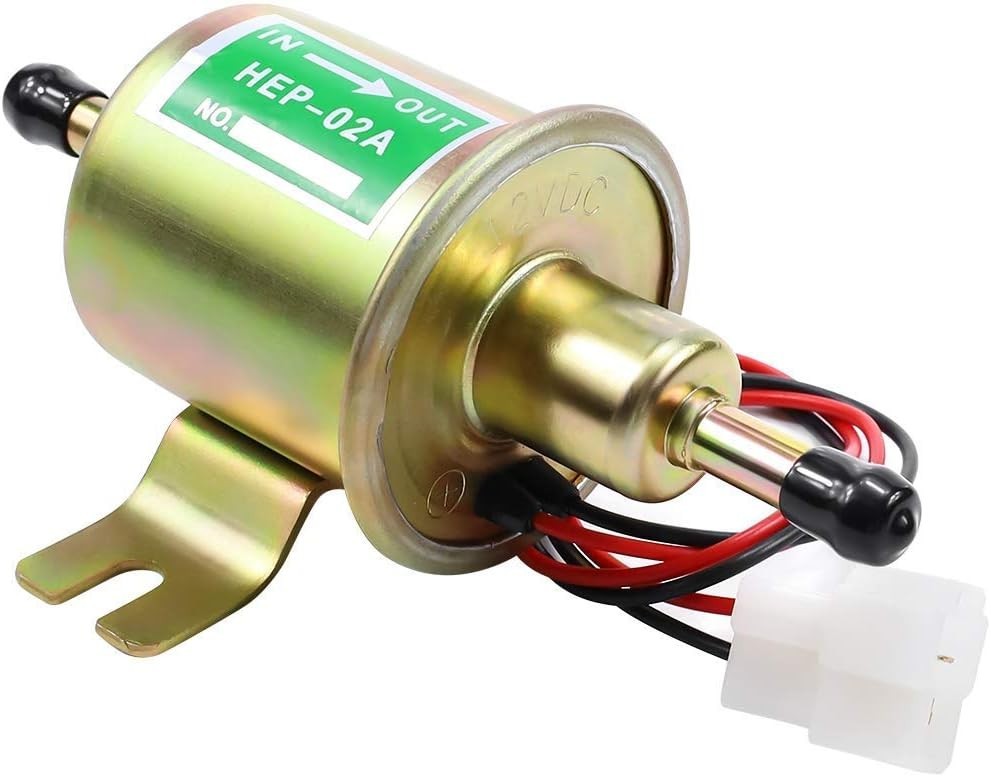 12V Universal Electric Fuel Pump Inline Low Pressure 2.5-4 PSI Gas Diesel HEP-02