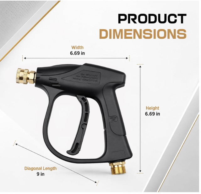 Nofacesee 4350 PSI High-Pressure Washer Gun with 5 Nozzles