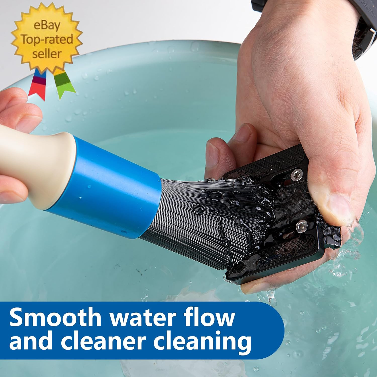 2 Pcs Parts Washer Brush with 31 Inch Hose- Wear Resistant Parts Cleaning Brush-