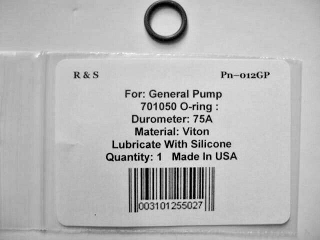 General Pump 701050 O-ring / R&S 012GP / Viton Material