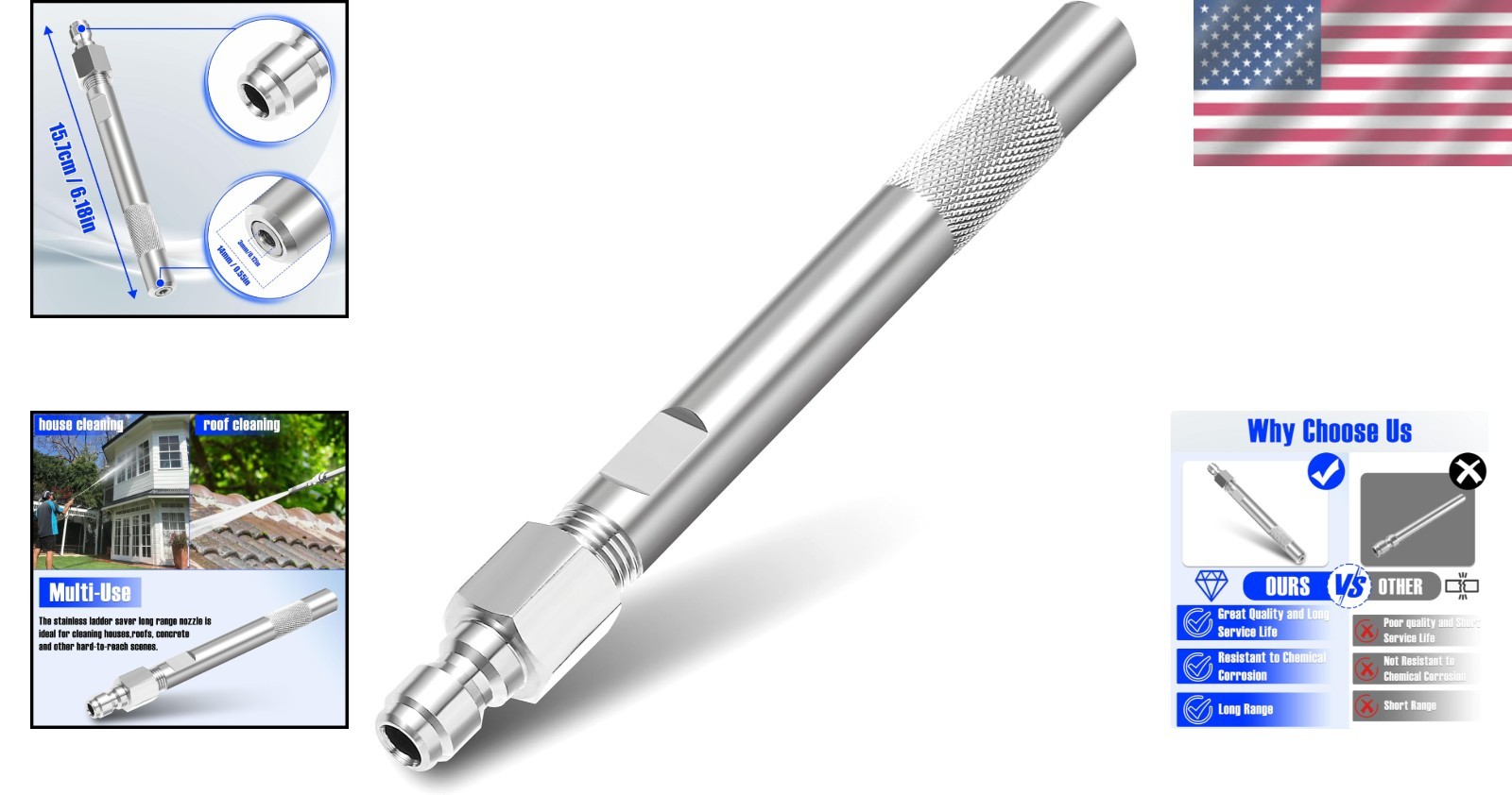 Long Range Chemical Tip for Power Washer, 1000-6000 PSI