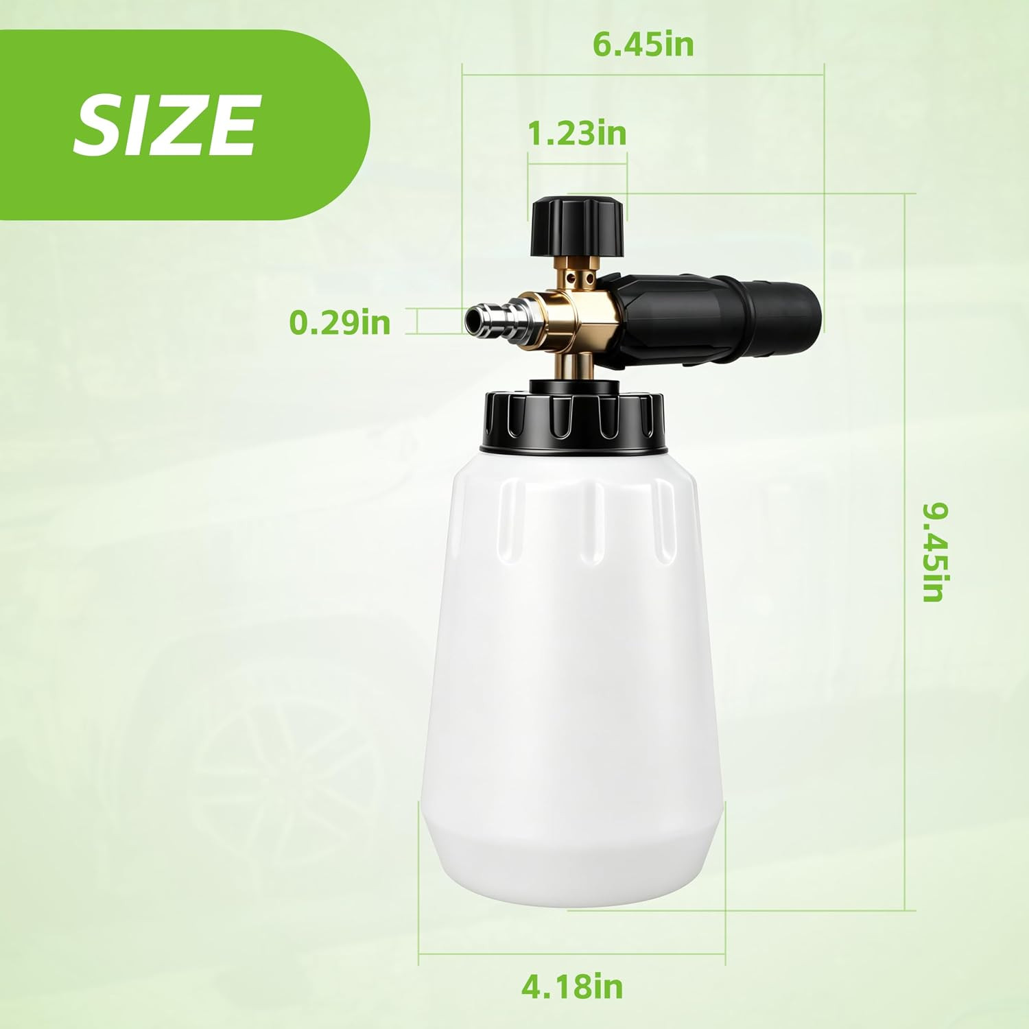 Foam Cannon for Greenworks Pressure Washer, 1L | 3700 PSI, 1/4″ Quick Connect, A