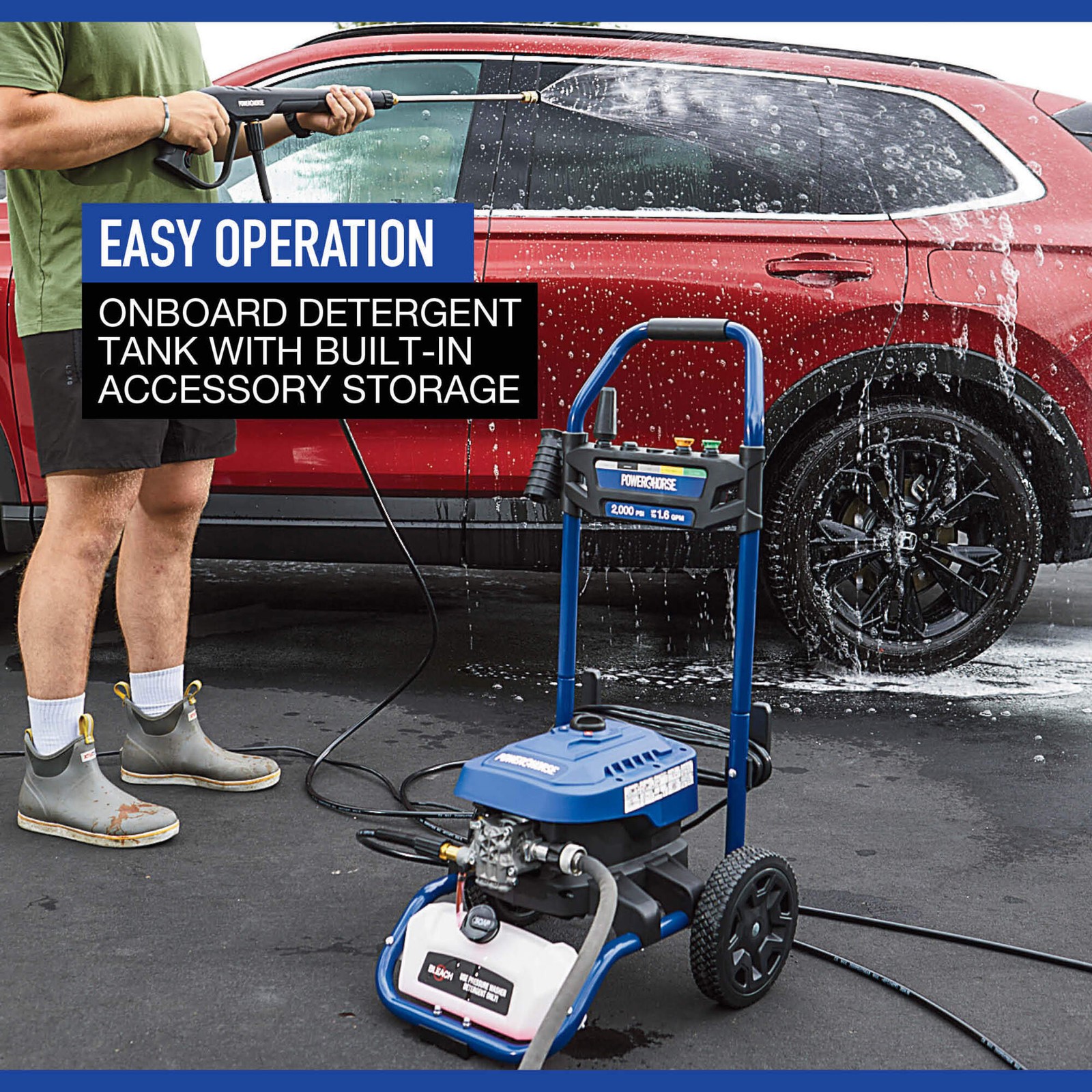 Powerhorse Electric Cold Water Pressure Washer, 2000 PSI, 1.6 GPM