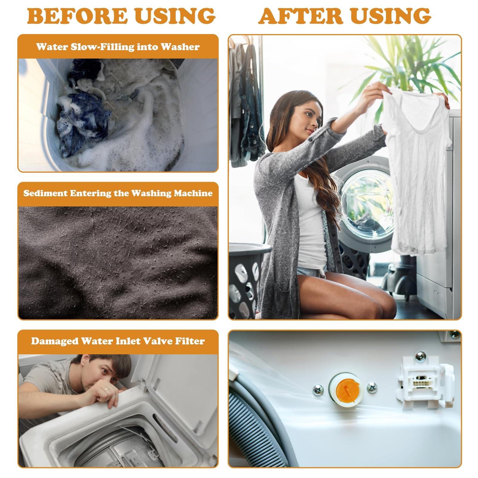 20Pcs Washing Machine Water Filters, AGM73269501 Washing Machine Filters Wash…