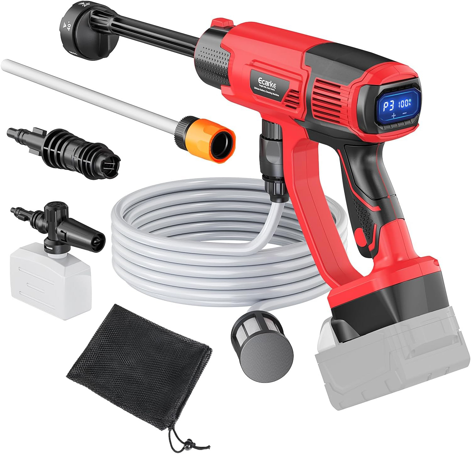 Cordless Pressure Washer Compatible with Milwaukee 20V Battery, 800 PSI Portabl
