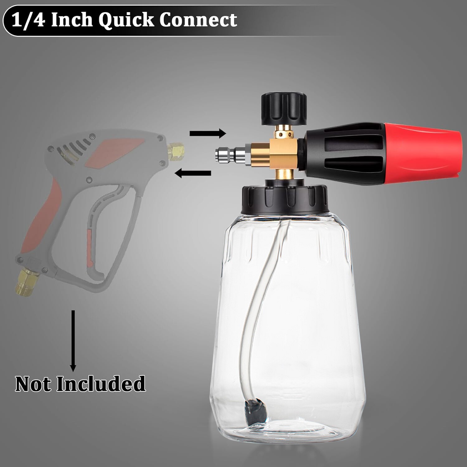 Snow Foam Lance Cannon Soap Bottle Sprayer For Pressure Washer Gun Jet Car Wash