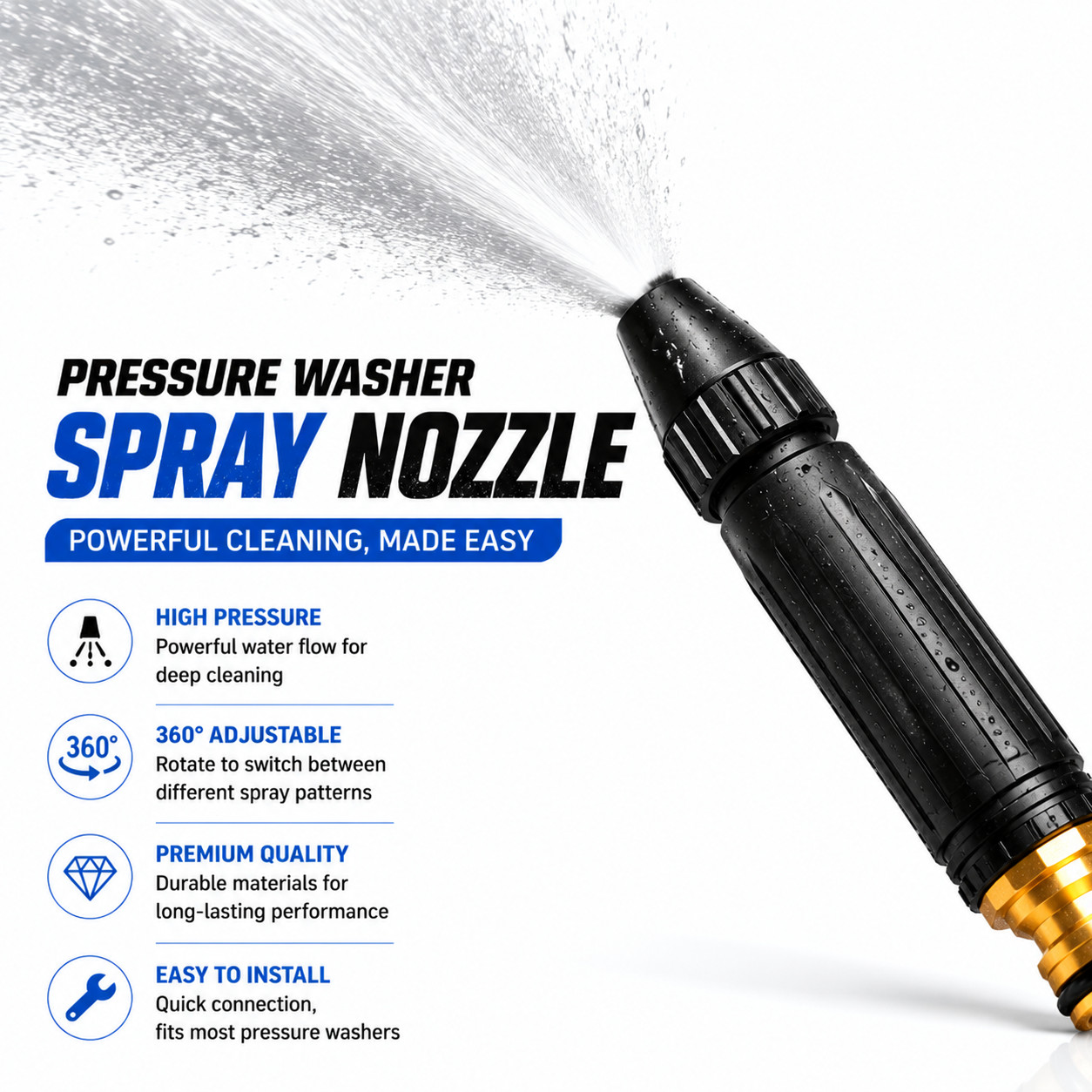 Orofera High Pressure Hose Nozzle Water Gun for Car Wash Garden Pressure Booster
