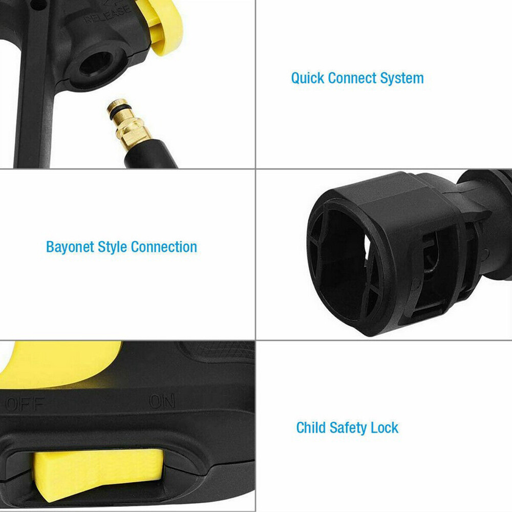 QTKINTI Pressure Washer Trigger Gun Jet Lance Nozzle Fit Karcher K2 to K7 Hose