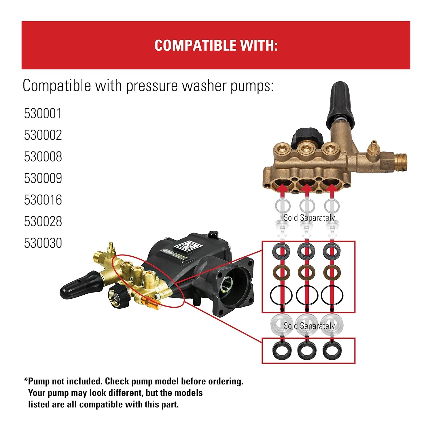Simpson Cleaning Low & High Pressure Washer Replacement Seal Parts