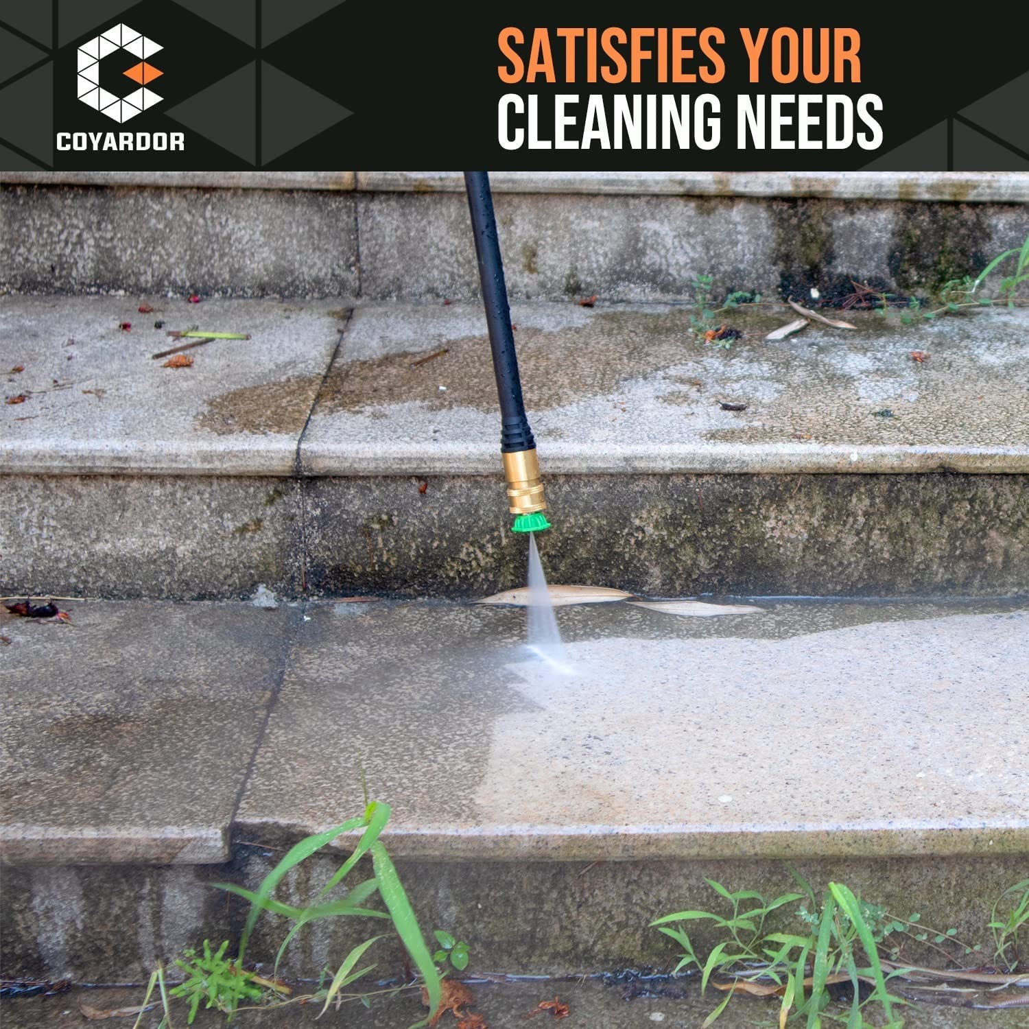 Pressure Washer with Extension Wand & 5 Spray Nozzle Tips, M22-14mm & M22-15m…
