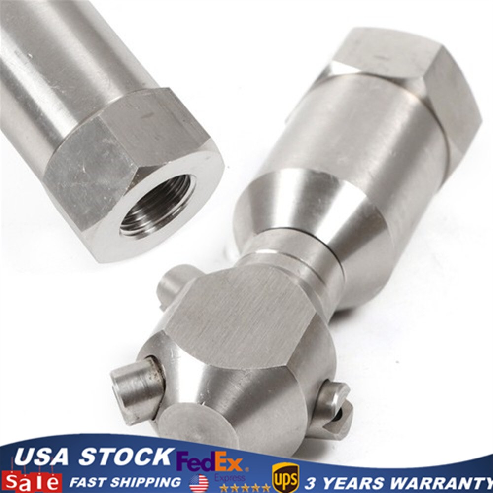 1/2-inch 360 Spinning Jetting Nozzle Drain Sewer Cleaning Jetter Head Stainless