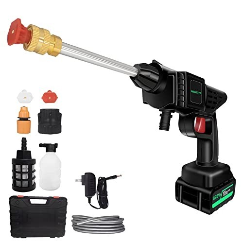 Cordless High Pressure Car Washer Gun Portable Electric Water Jet 21V Battery