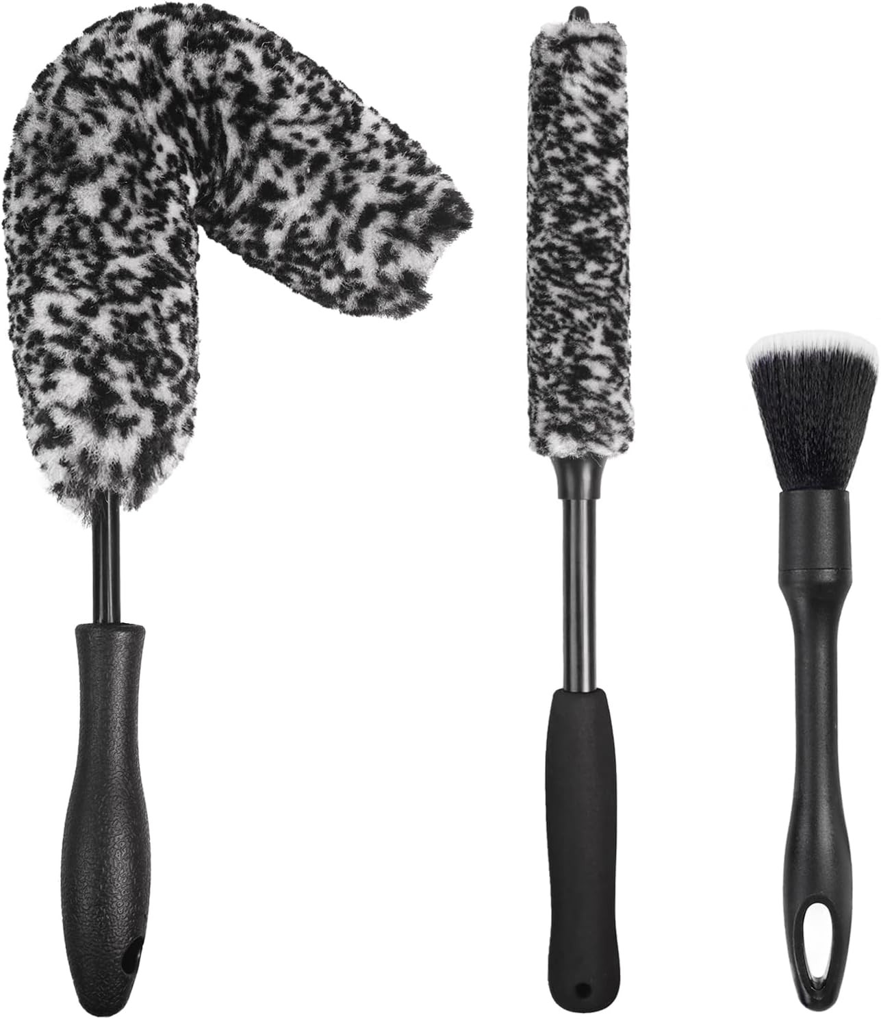 3PCS Wheel Brush Kit – Durable Car Rim & Tire Cleaner Set for Detailing