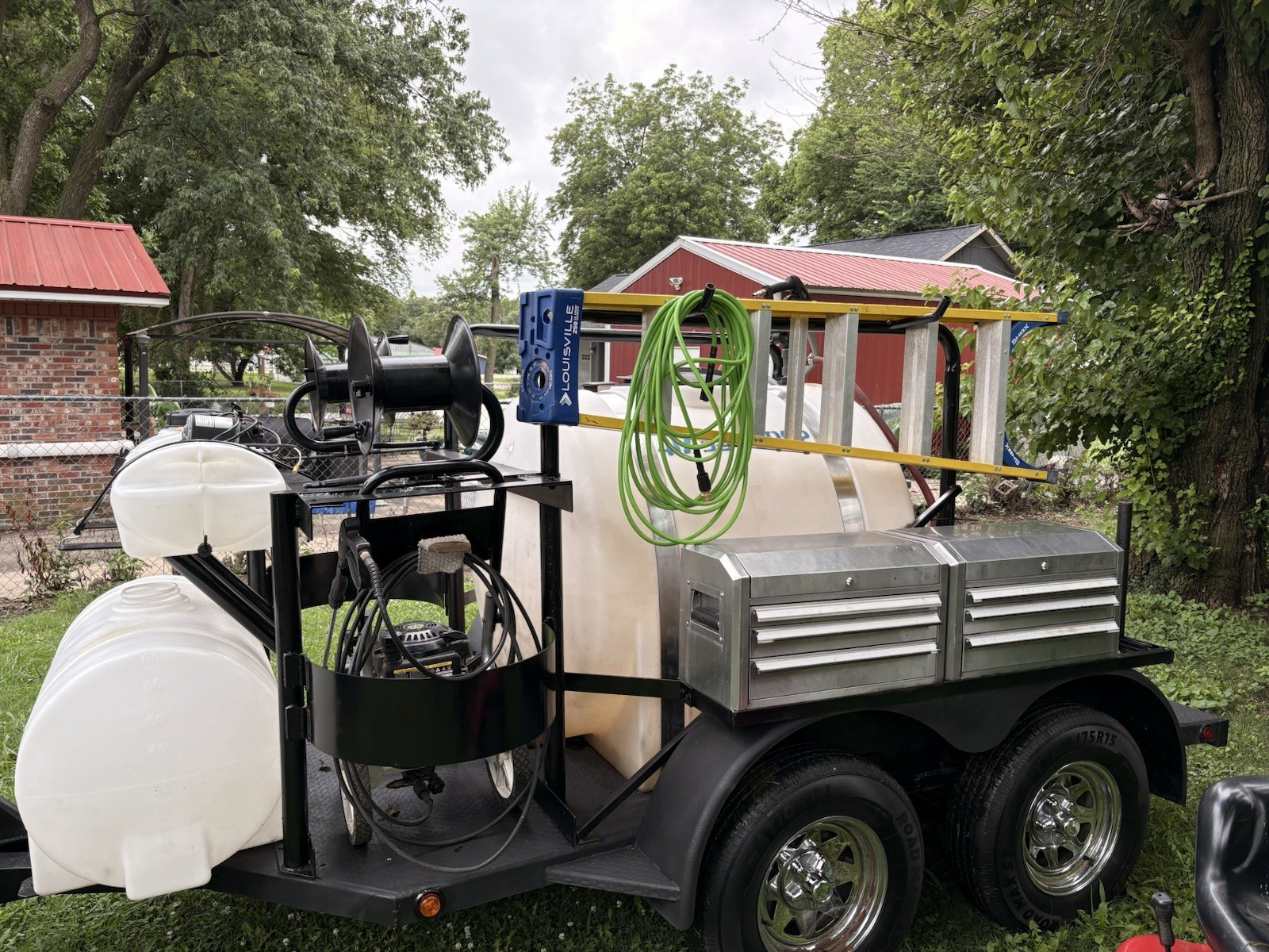 Mi-T-M ChoreMaster Gas Cold Water Pressure Washer Trailer w/ Hose Reel & Cleaner