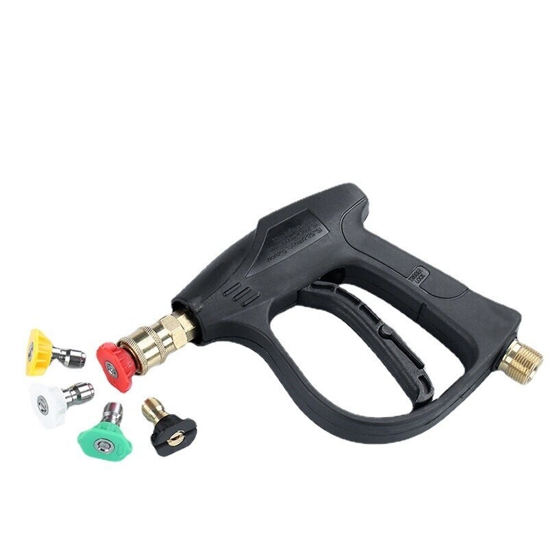 1/4″ High Pressure Washer Gun 4000 PSI Car Wash Foam Spray Short Wand w/ Nozzle