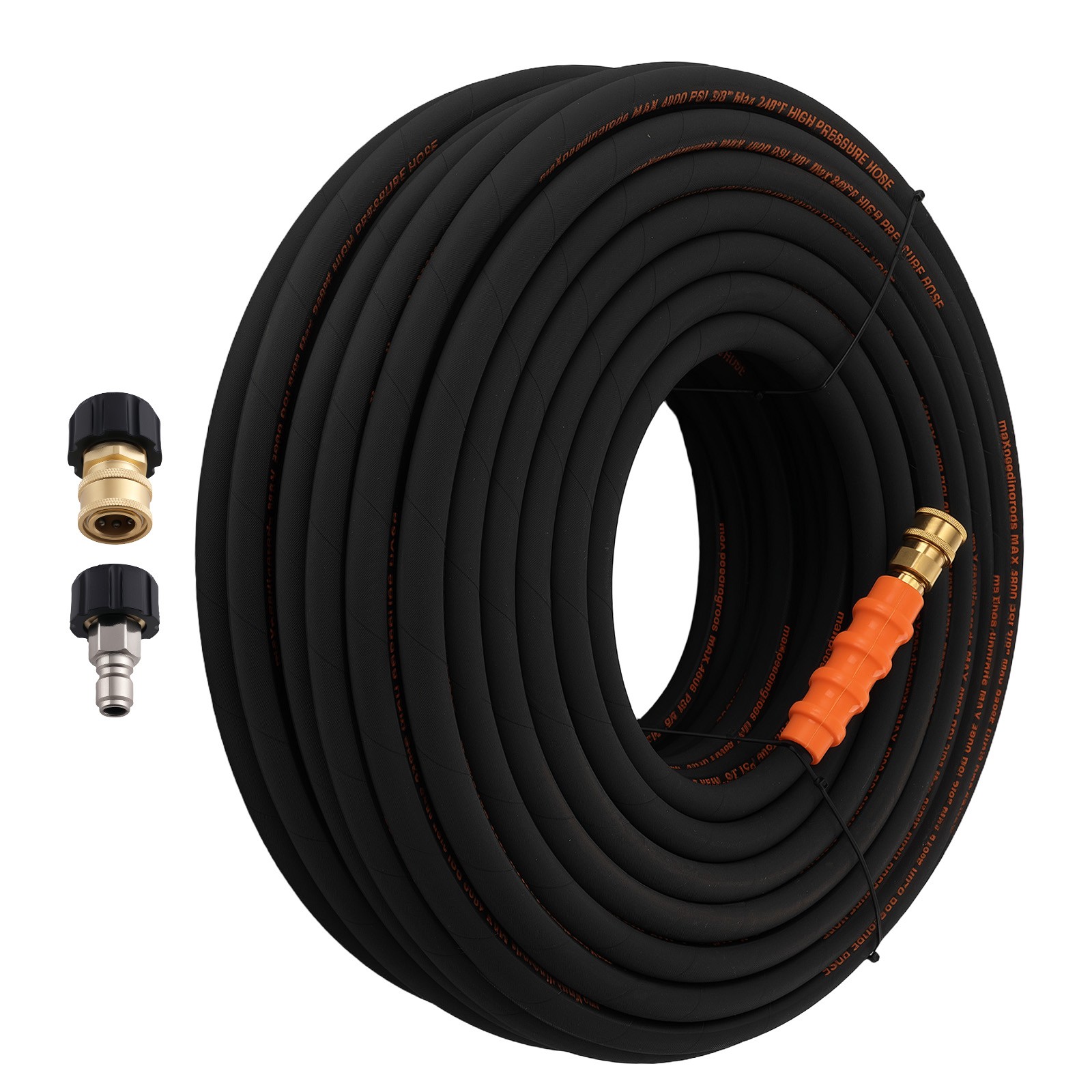 200FT 4800PSI Pressure Washer Hose 3/8″ for Generac Westinghouse Subaru Black