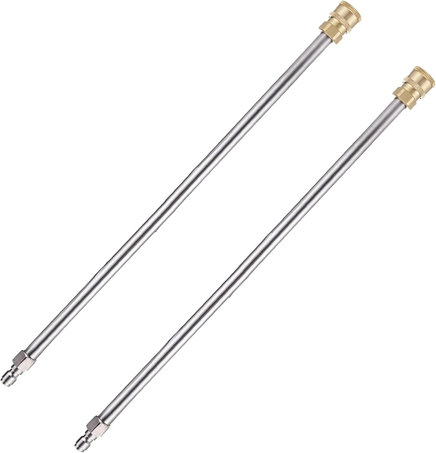 2 Pack 17in Pressure Washer Extension Wand 1/4 Inch Quick Connect Lance
