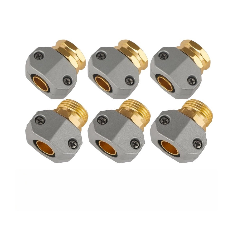 Zinc Aluminum Male Female Hose Coupling with Rubber Seals for 5/8 3/4 inch