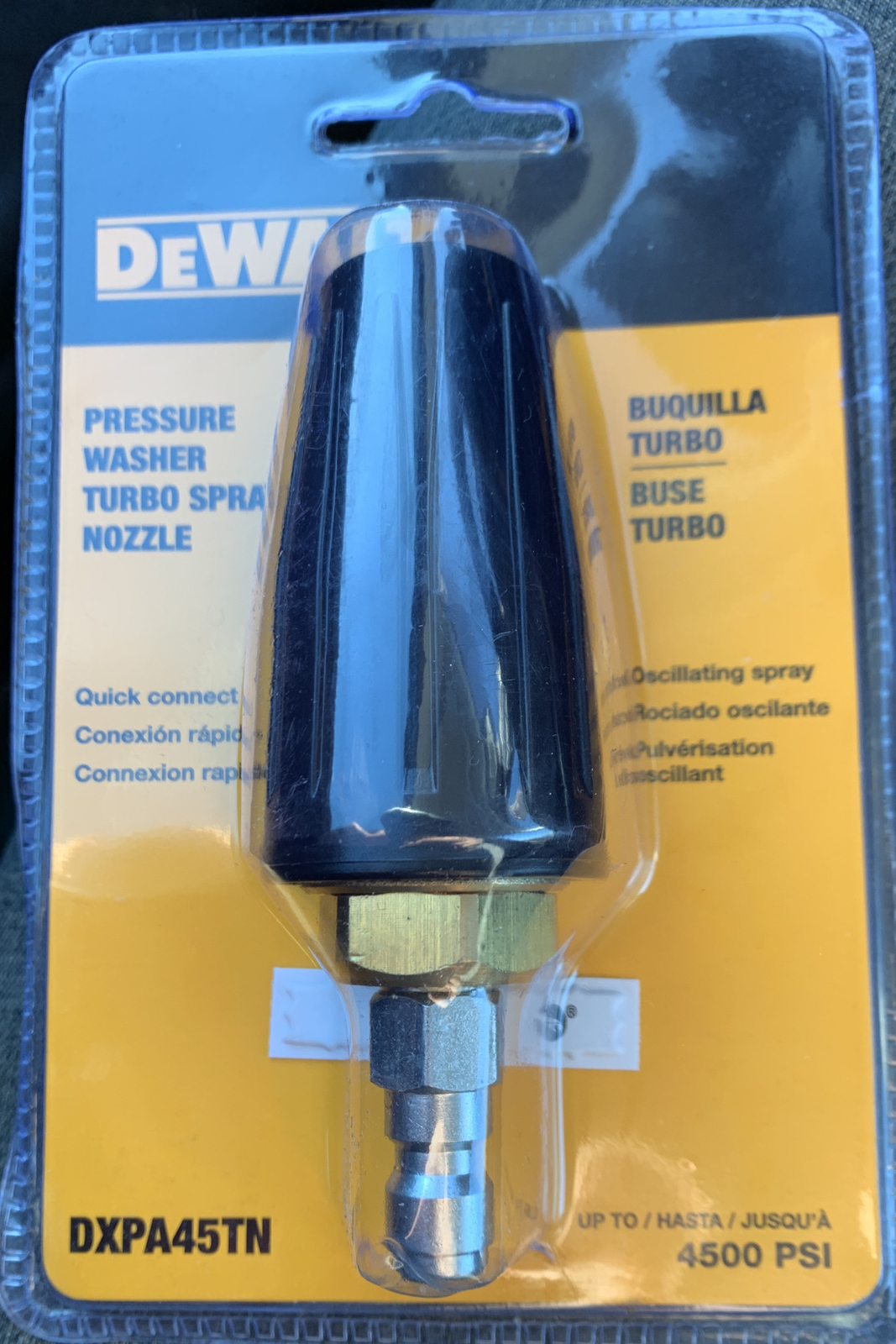 DEWALT DXPA45TN 4500 PSI Nozzle #4.0 Pressure Washer Turbo Nozzle