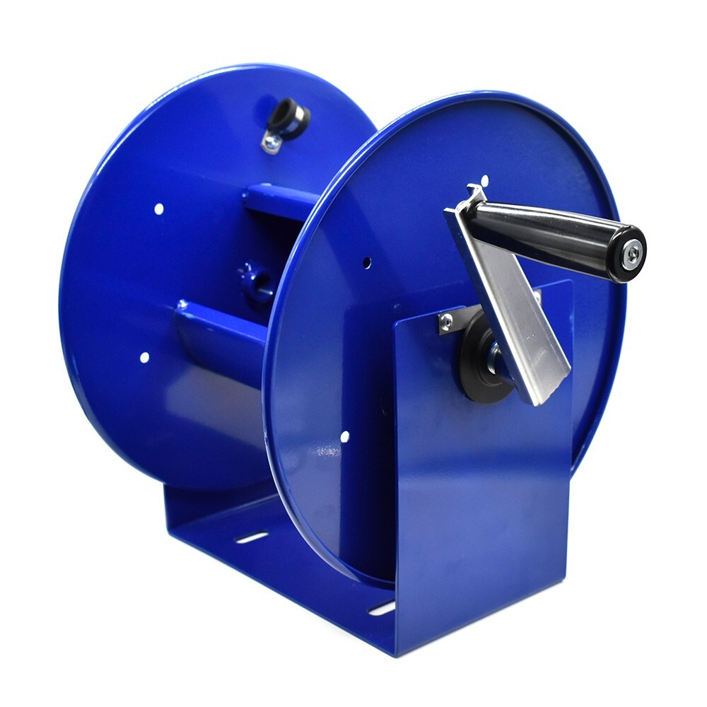 PW7191 Pressure Washer Manual Hose Reel Blue Powder Coated Steel – For 100ft