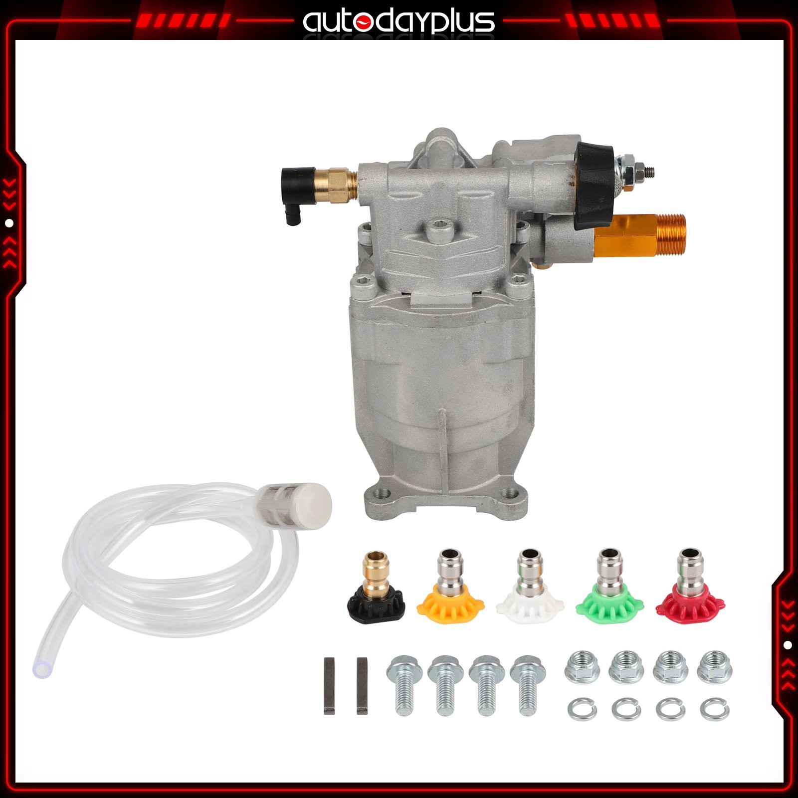 2700PSI 3/4″ Shaft Horizontal Cold Water Power Pressure Washer Water Pump 2.5GPM