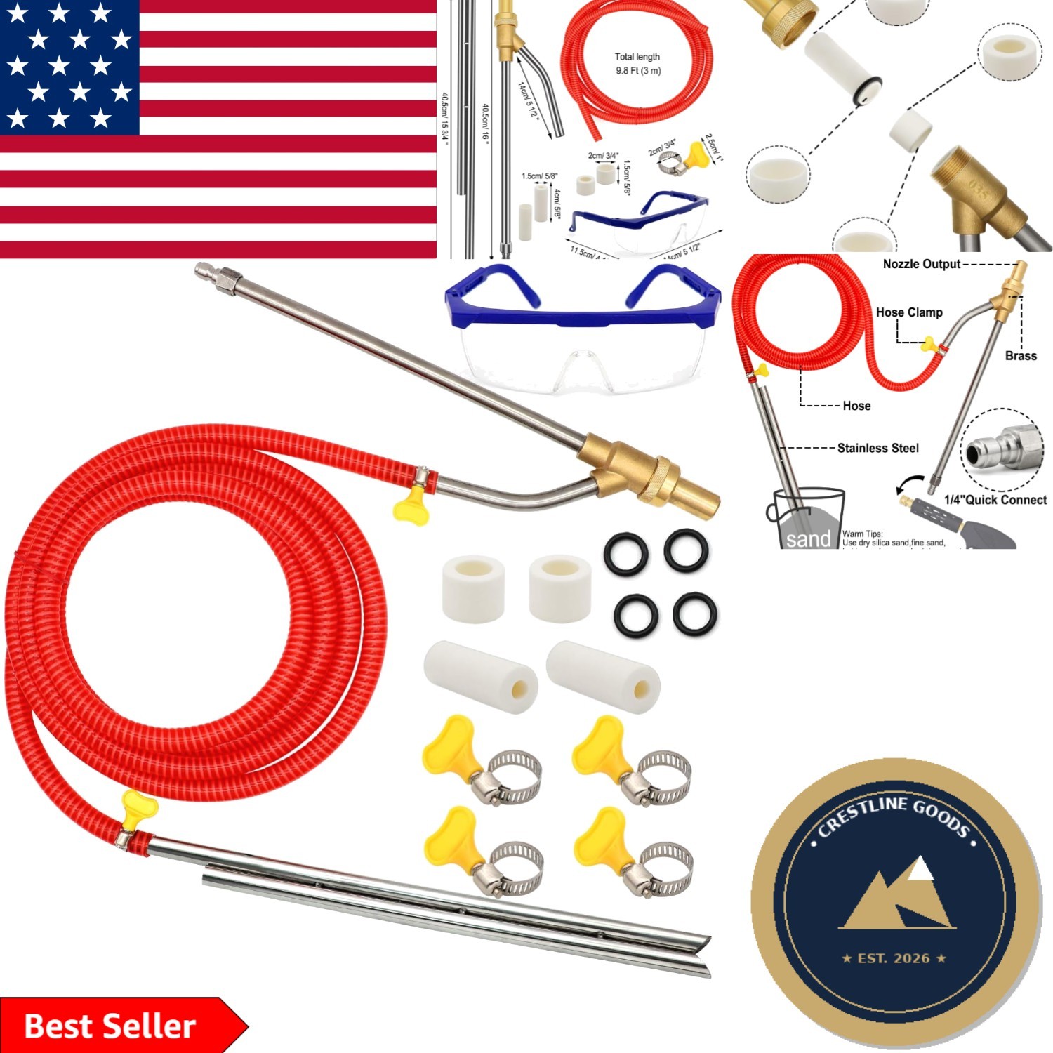 Professional Grade Pressure Washer Sandblaster – Complete Cleaning Solution