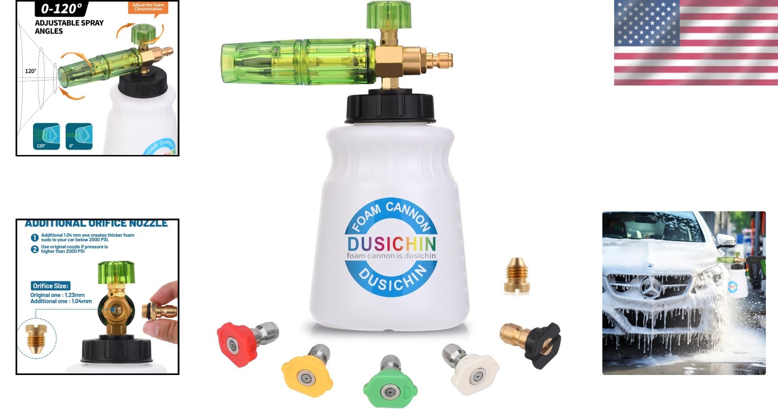 DUS-007 Professional Snow Foam Lance – 3000 PSI Compatible for Optimal Cleaning