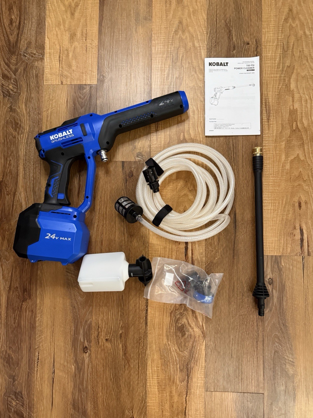 New Kobalt 24V Max 700 PSI Brushless Cordless Power Cleaner Tool NO BATTERY