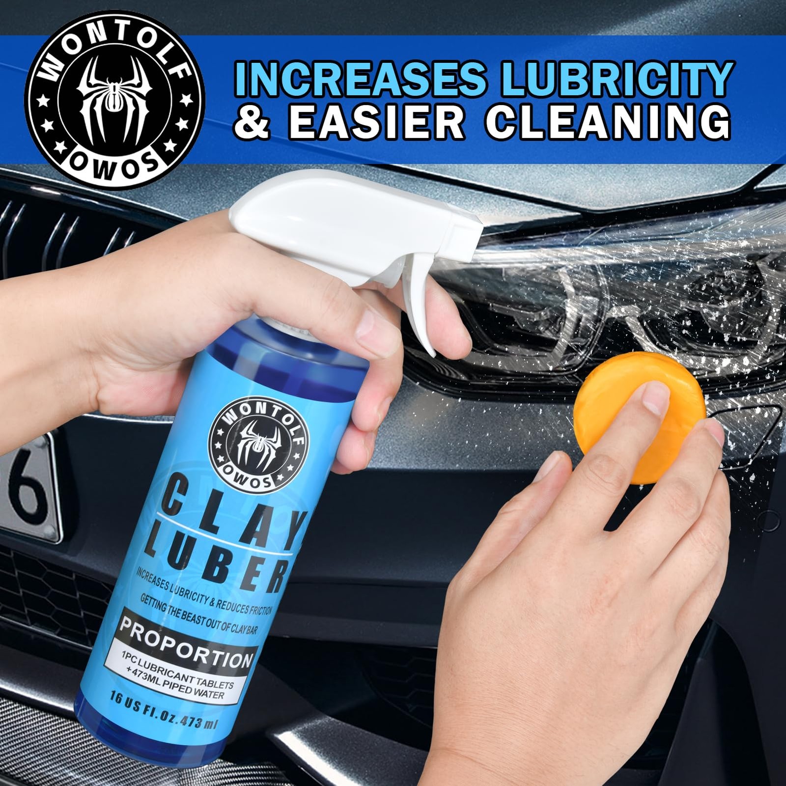 Wontolf Clay Bar Kit, Complete Bars Auto Detailing Luber CLAYLUB01