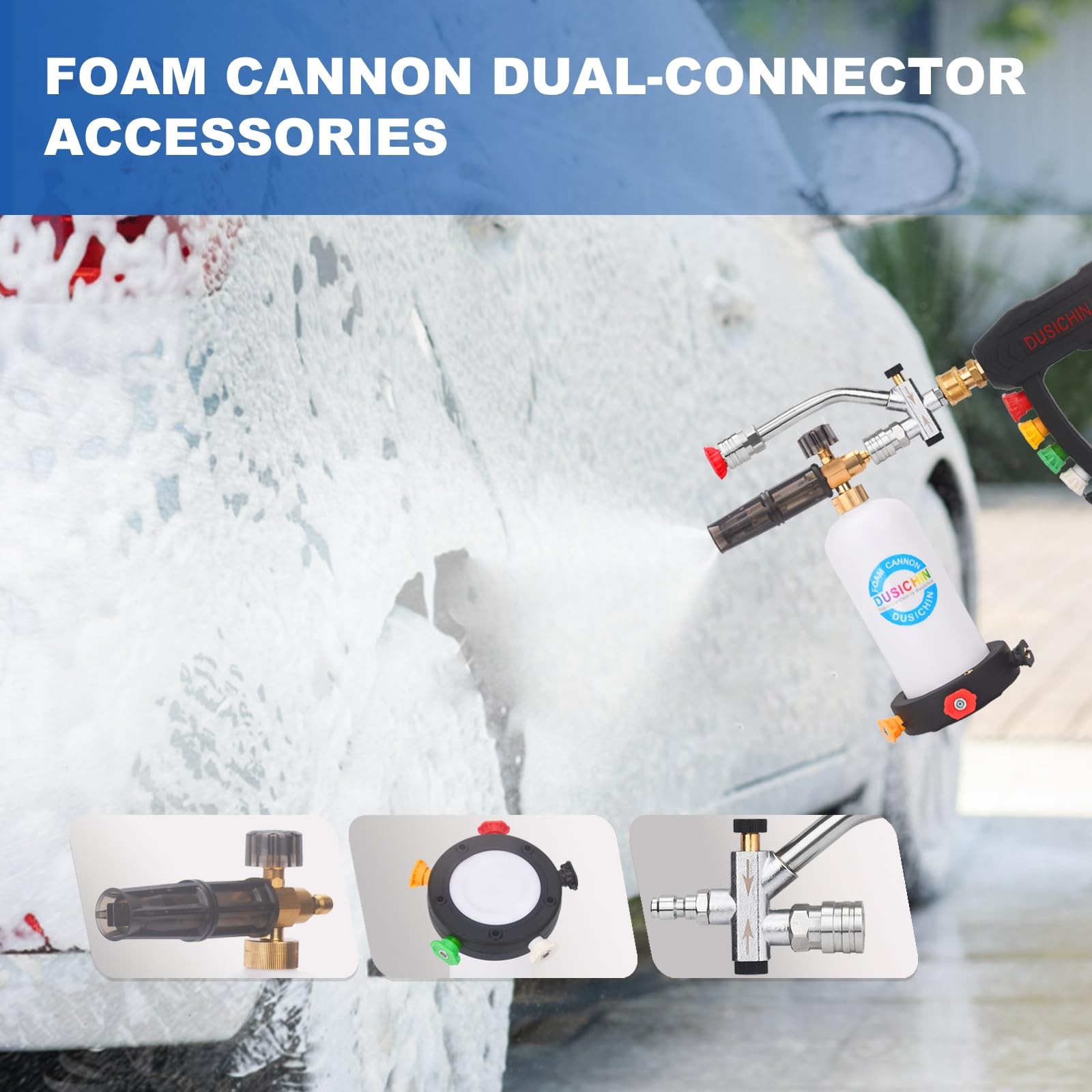 DUSICHIN Foam Cannon Snow Foam Lance Dual Ended Shift Valve For Pressure Wash…