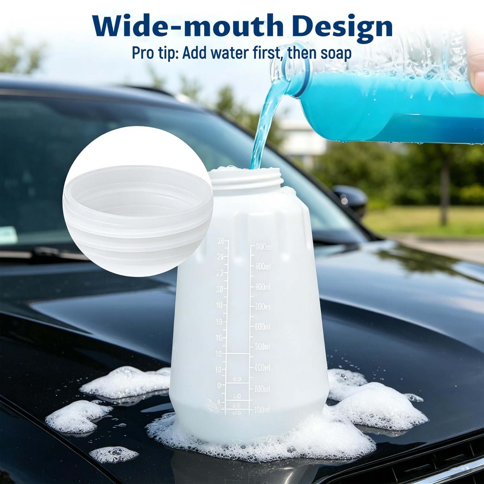 Foam Cannon for Pressure Washer 1000ml, Adjustable Snow Foam Lance, 1/4″ Connect