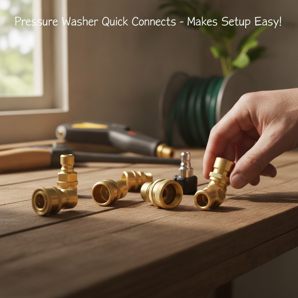 Complete Pressure Washer Quick Connect Adapter Set: Compatible with Most Models