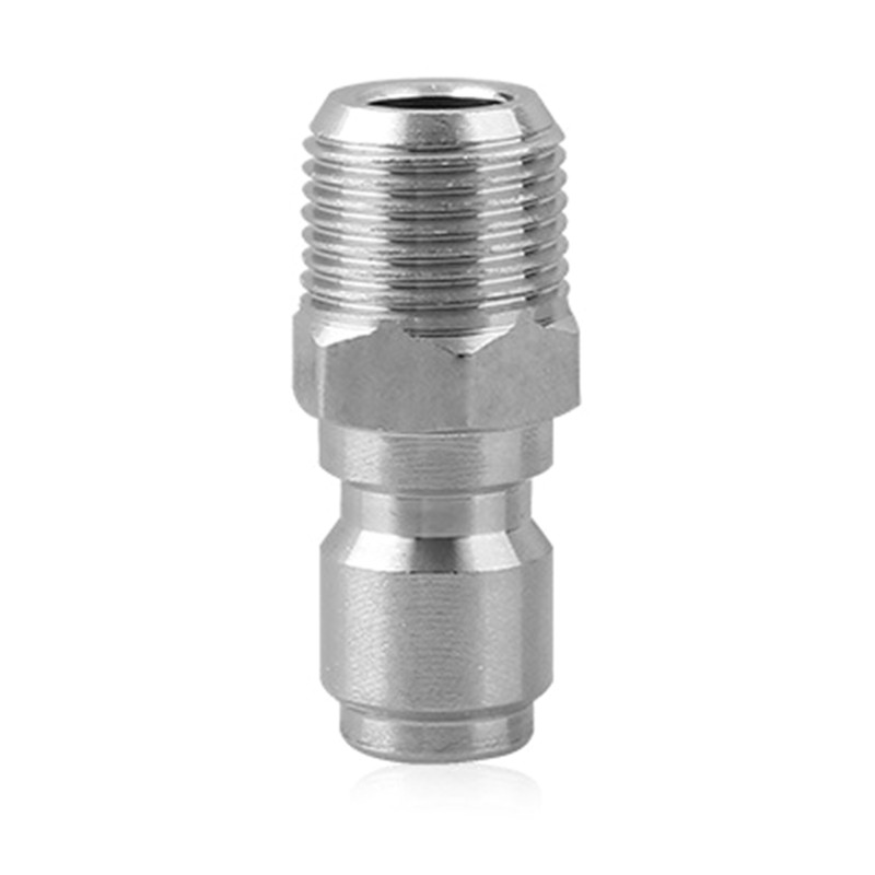 2Pack NPT 3/8 Inch Pressure Washer Coupler Quick Connect Plug Male 3/8 Connector