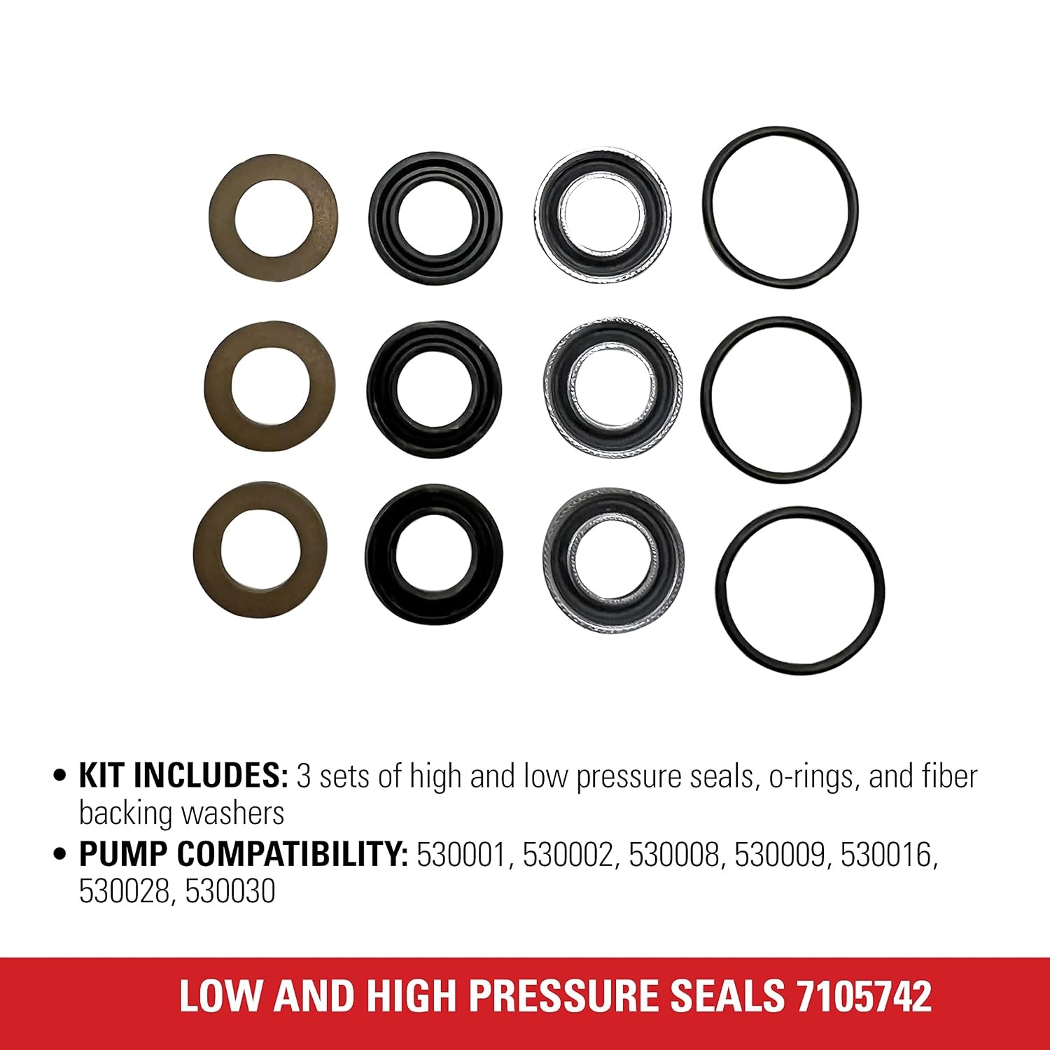 Simpson Cleaning Low & High Pressure Washer Replacement Seal Parts