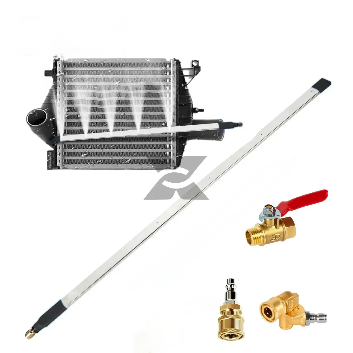 Portable Radiator Cleaning Wand – 31.5″ Flush Tool with Tips & Quick Couplers