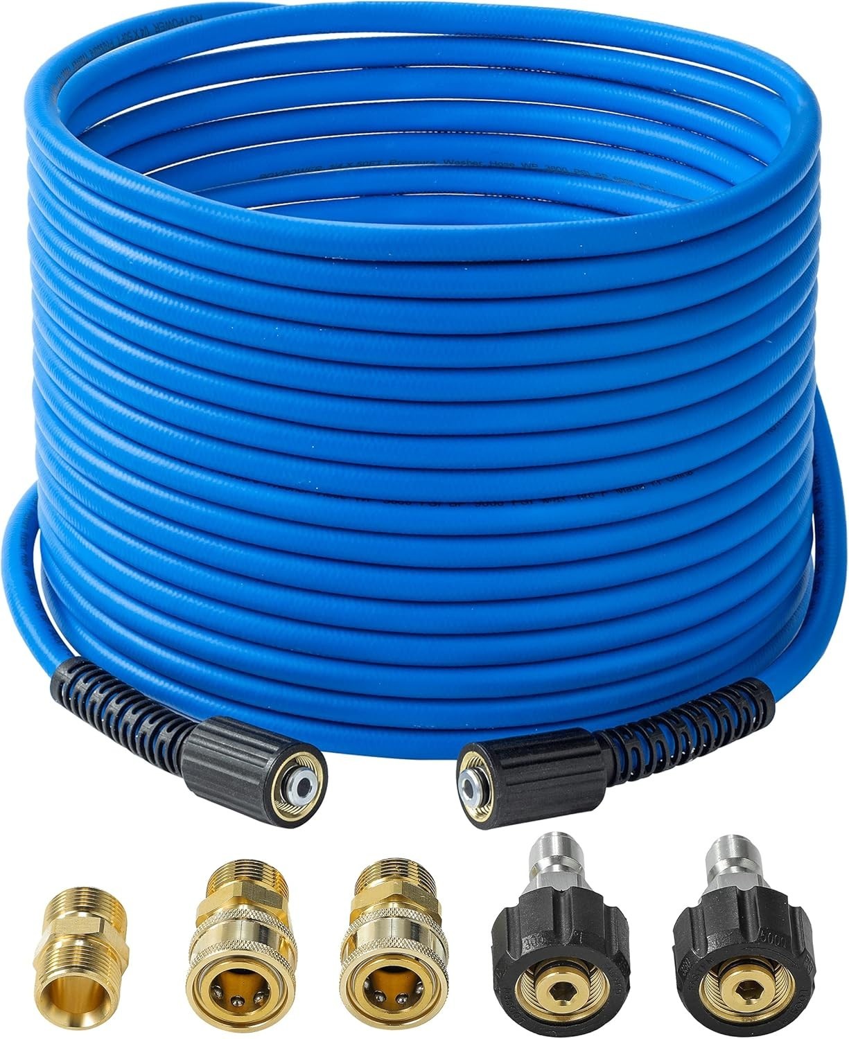 1/4″ X 50 FT High Pressure Washer Hose – Kink Resistant & M22 Compatible